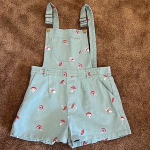 Cider Mushroom 🍄 Overalls Shorts